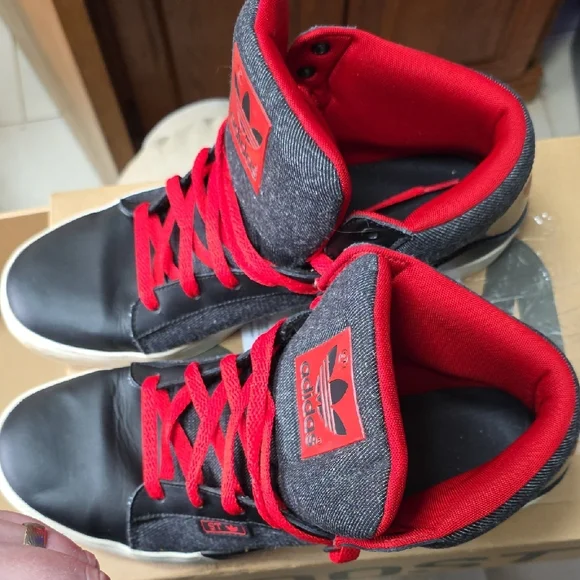 Adidas Men's Sneakers - Black and Red - Picture 3 of 5